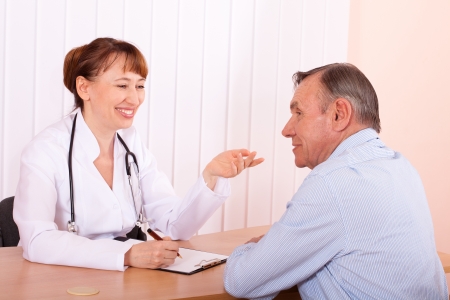 Doctor with  patientの写真素材