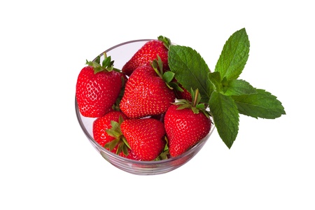 Strawberries  Isolated on white background の写真素材