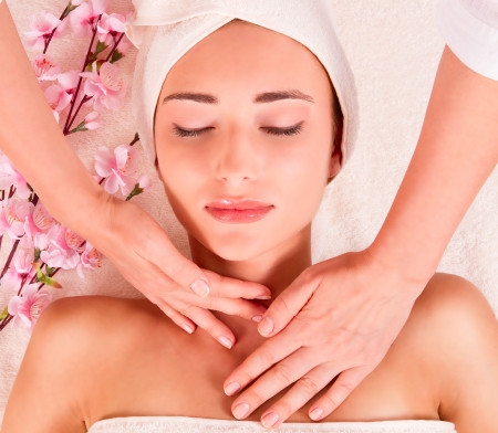 Beauty girl on spa treatmentの写真素材