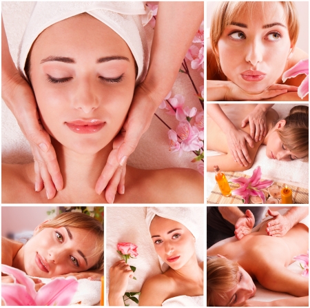 massage spa setの写真素材