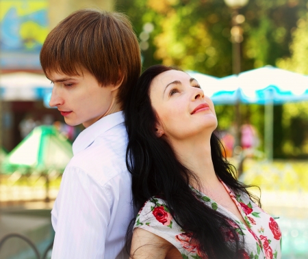 beautiful young couple in loveの写真素材
