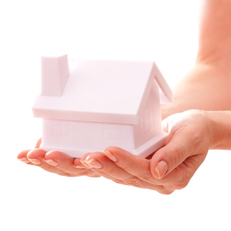 The house in human handsの写真素材