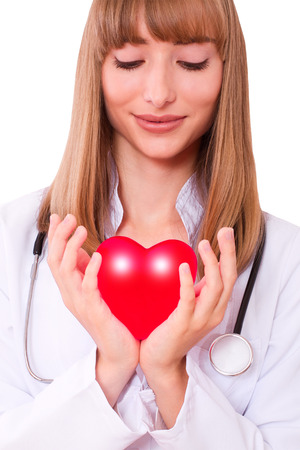 The doctor holding heart  Health insurance or love concept の写真素材