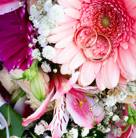 Flowers on wooden surface. Declaration of love, spring. Wedding card, Valentineの写真素材