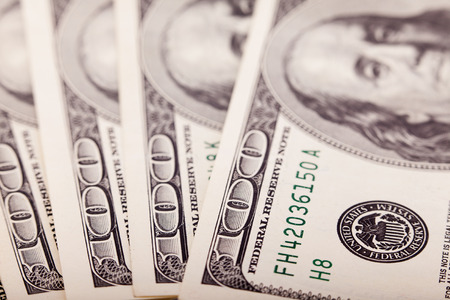 An Abstract of One Hundred Dollar Billsの写真素材