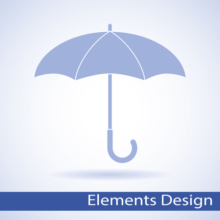 Vector umbrella logo. Umbrella icon, umbrella and rain symbol, umbrella silhouette shape, umbrellas weather icon, umbrella interface elementのイラスト素材