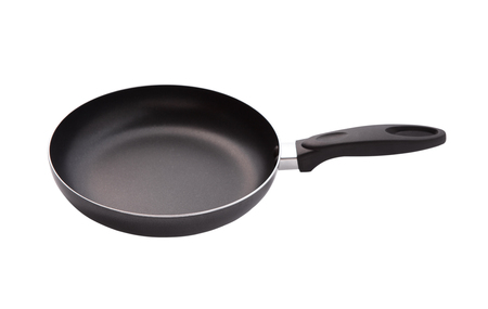 Frying pan isolated on white backgroundの写真素材