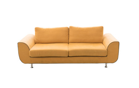 Sofa yellow isolatedの写真素材