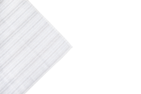 White table cloth isolated. Top view mockup.の写真素材