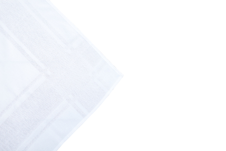 White table cloth isolated. Top view mockup.の写真素材
