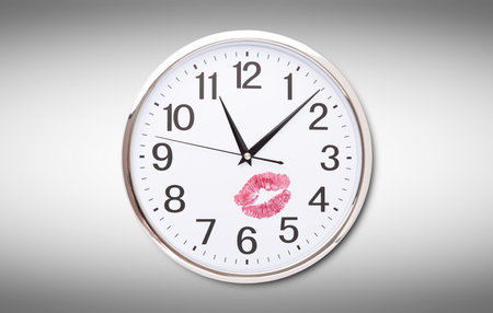 Big clock isolated on white