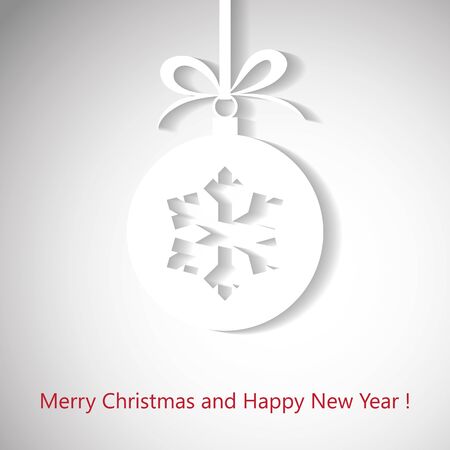Christmas greeting card background with bauble, vecrorのイラスト素材