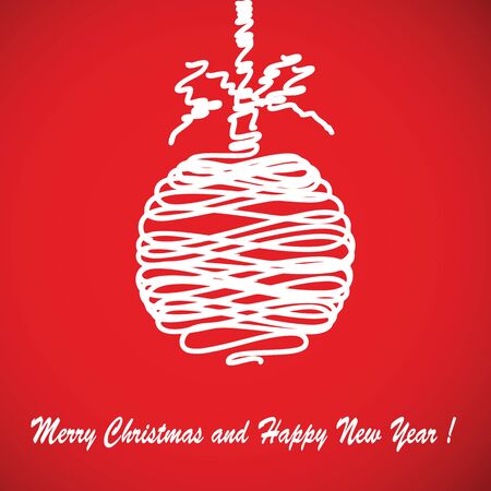 Christmas greeting card background with bauble, vecrorのイラスト素材