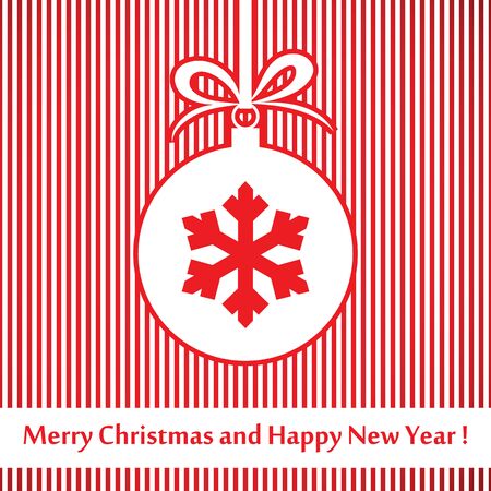Christmas greeting card background with bauble, vecrorのイラスト素材