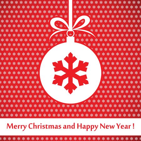 Christmas greeting card background with bauble, vecrorのイラスト素材