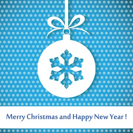 Christmas greeting card background with bauble, vecrorのイラスト素材