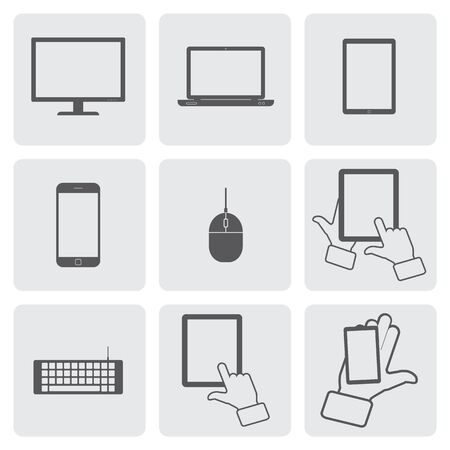 Set of 16 business symbol icons for web.のイラスト素材