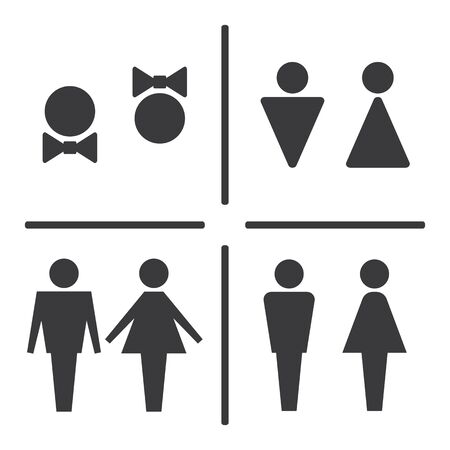 a man and a lady toilet signのイラスト素材