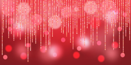 Beautiful bokeh red glitter lights background. defocused.の写真素材