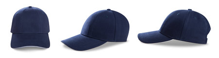 Baseball cap mockup isolated on white background. Setの写真素材