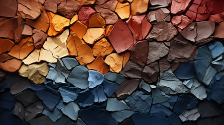 Colorful broken glass background. Colorful cracked glass texture background.の素材