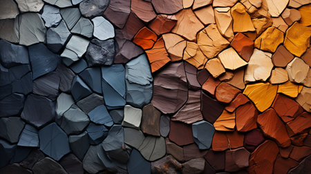 Colorful stone wall texture background. Abstract background for design with copy space.の素材