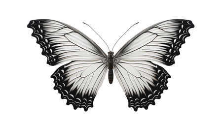 Butterfly isolated on a white background. Clipping path included. Generative Aiの素材