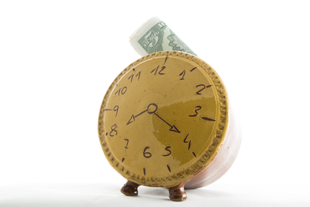 Piggy bank watchの写真素材