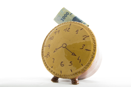 Piggy bank watchの写真素材