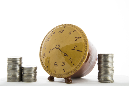 Piggy bank watchの写真素材