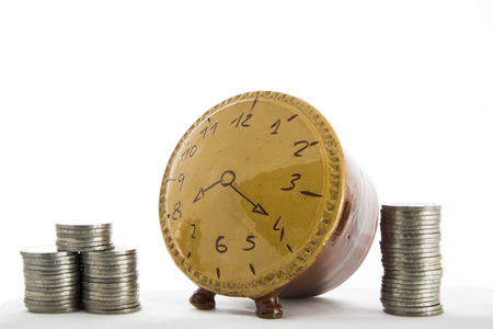 Piggy bank watchの写真素材