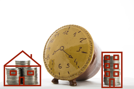 Piggy bank watchの写真素材