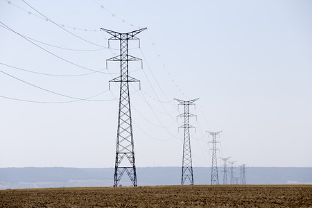 Electricity towersの写真素材