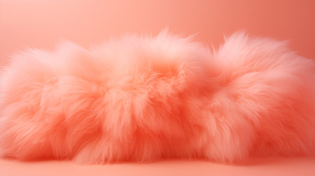 Fur on a pink background. 3d rendering, 3d illustration.の素材