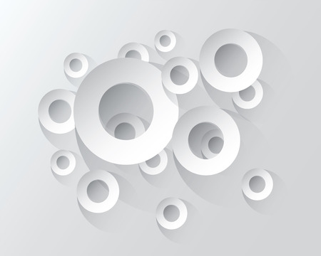 Abstract round holes with shadows, pattern in grey colorsのイラスト素材