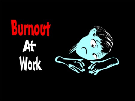 Burnout At Work illustration.のイラスト素材