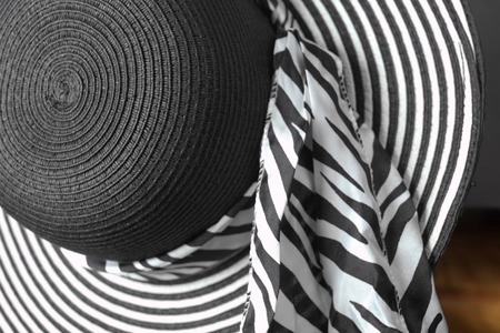 Wide Brimmed Ladies Hatの写真素材