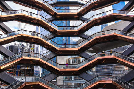 New York, United States - December 11, 2019: The Vessel, the new sculpture from Hudson Yardsのeditorial素材