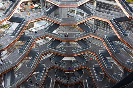 New York, United States - December 11, 2019: The Vessel, the new sculpture from Hudson Yardsのeditorial素材