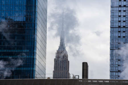 New York, United States - December 11, 2019: Empire state symbol New Yorkのeditorial素材