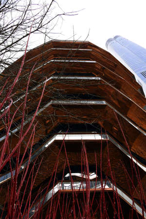 New York, United States - December 11, 2019: The Vessel, the new sculpture from Hudson Yardsのeditorial素材