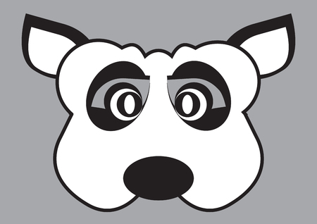 Dog party mask faceのイラスト素材