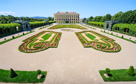 Vienna, Austria - June 16, 2012: Meidling Privy Gardens: Crown Prince Garden and the Garden on the Cellar of Schonbrunn Palace in Vienna, Austriaのeditorial素材