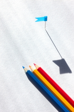 Colored pencils on paperの写真素材