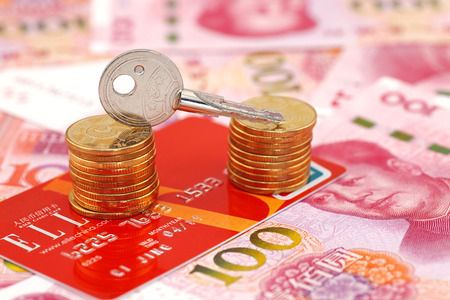 Key,card and moneyのeditorial素材