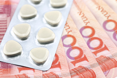 RMB and drugsの写真素材