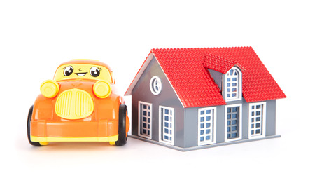 A car with a house conceptの写真素材