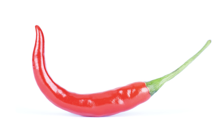 red pepper isolated on white backgroundの写真素材