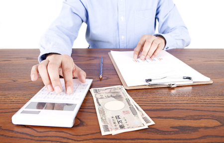 Accounting at workの写真素材