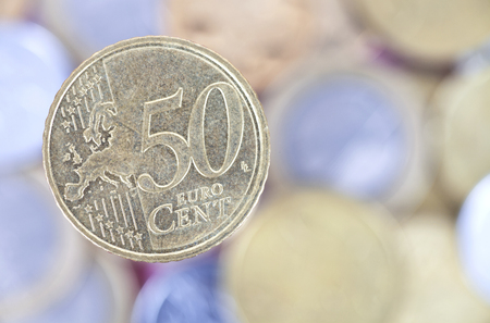 Euro coinsの写真素材